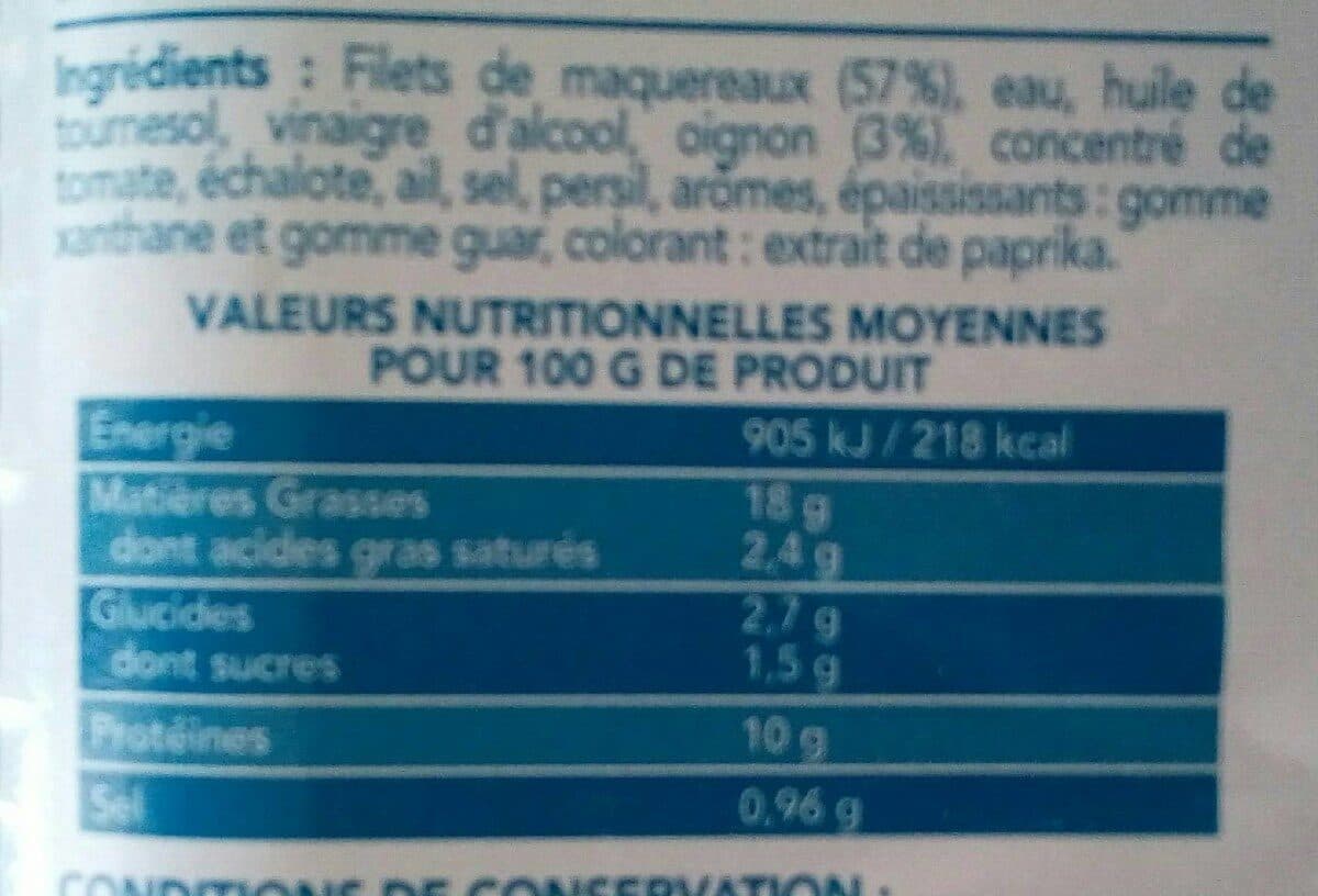 Saupiquet Maquereaux à La Sauce Escabèche packshot