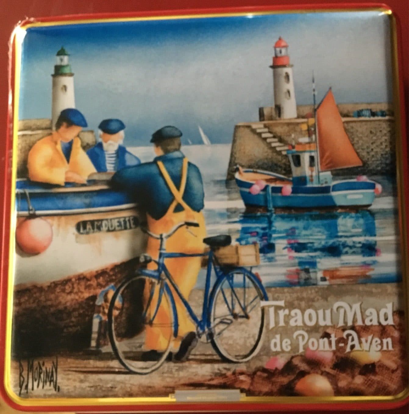 Traou mad 14 Oz Large Red Tin Traou Mad Palets De Pont Aven Butter Cookies packshot