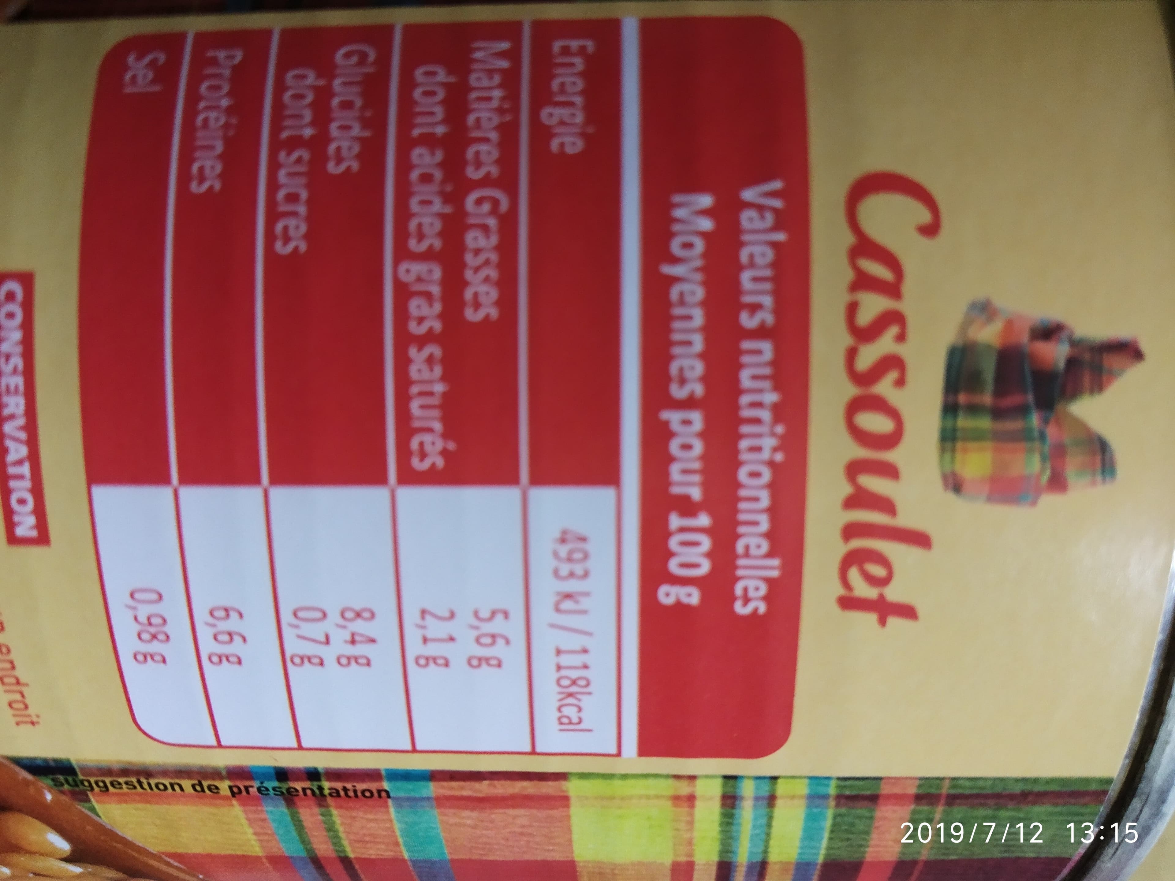 Open Food Facts Cassoulet à ma creole packshot