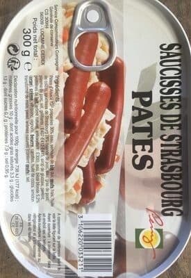 Penny Saucisses de Strasbourg et Pâtes packshot
