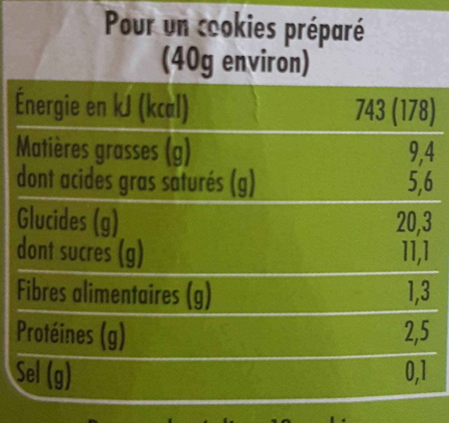 OH NATUREL JOCK Préparation pour cookies bio packshot