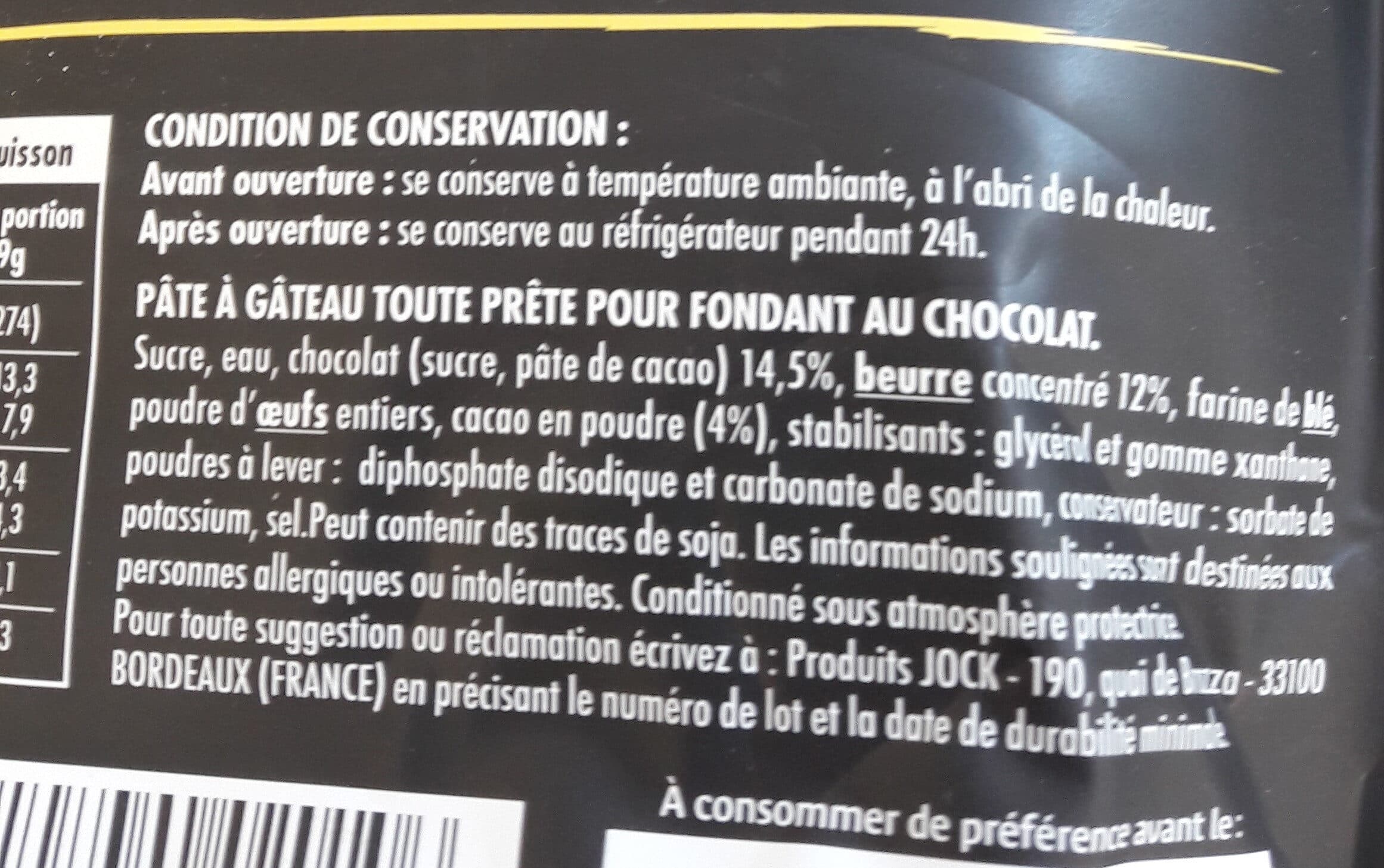 Joke Fondant au chocolat packshot