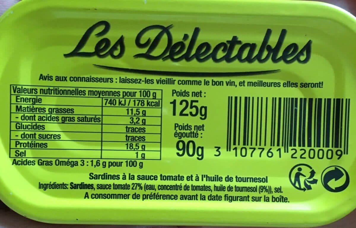 Open Food Facts Sardines à la Tomate packshot