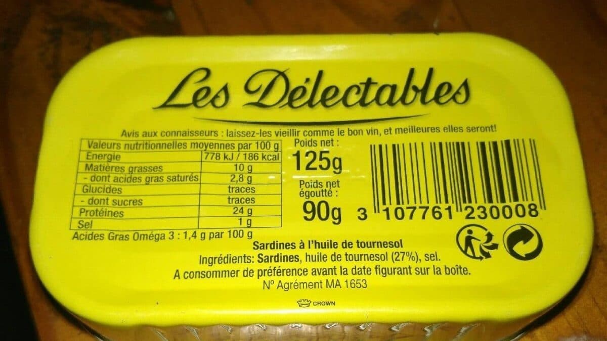 Les délectables Sardines à l'huile de Tournesol packshot