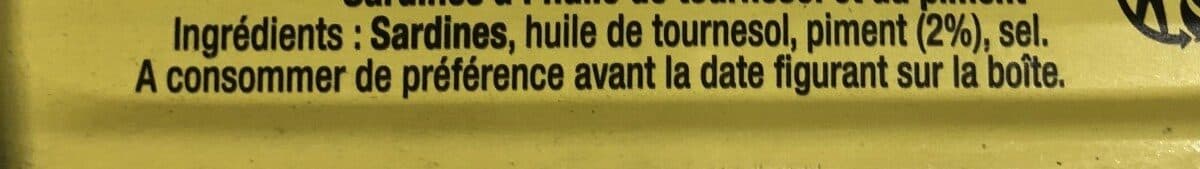 Les délectables Sardines Piquantes à l'huile de Tournesol packshot