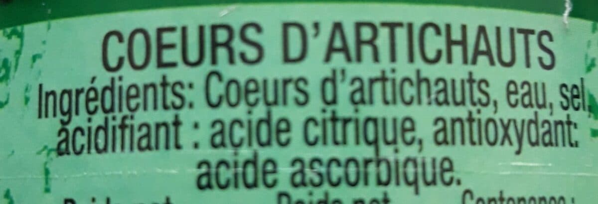 Open Food Facts Coeurs d'artichauts packshot