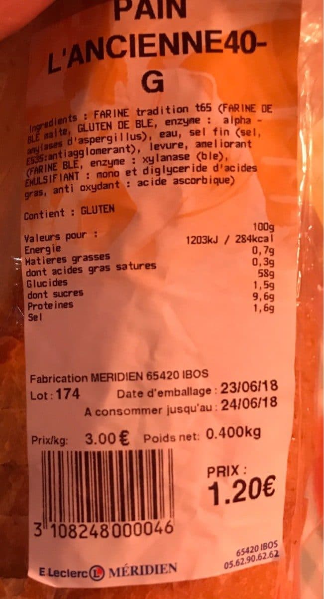 Open Food Facts Pain l'ancienne packshot