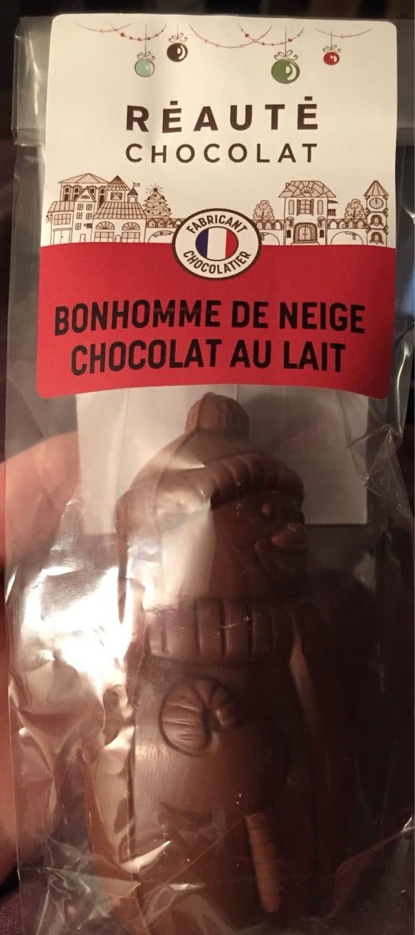 Réauté Chocolat Bonhomme de neige chocolat au lait packshot