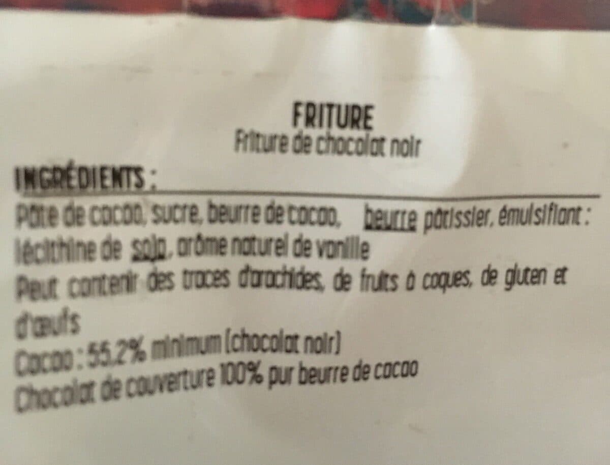 Open Food Facts Friture chocolat noir packshot