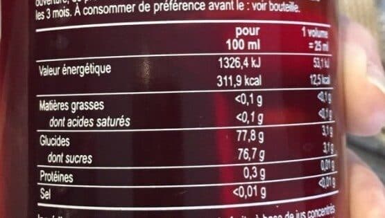 Open Food Facts Sirop de fraise bio packshot