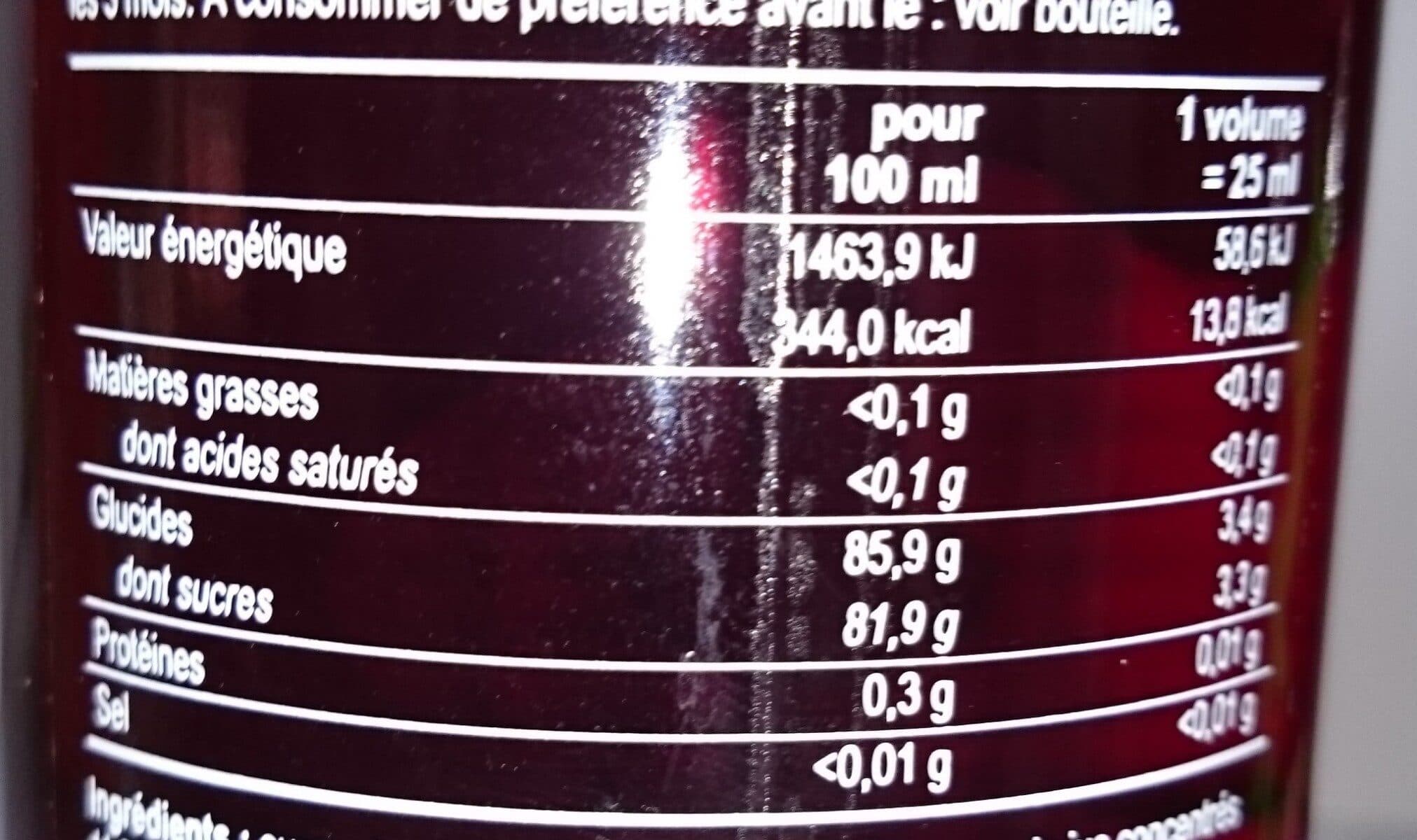 Open Food Facts Sirop bio grenadine packshot