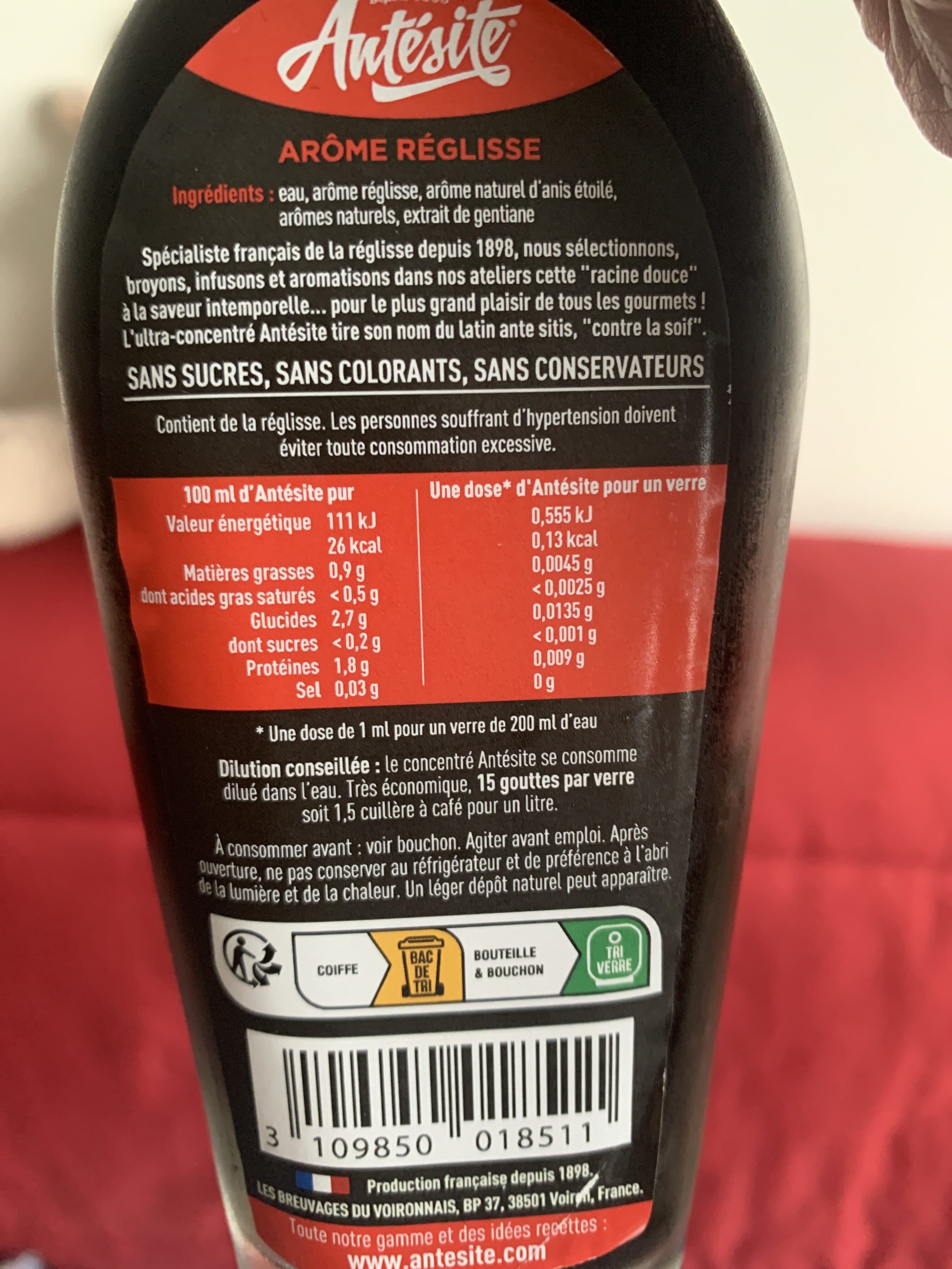 Antésite Ultra-Concentré Réglisse Anis packshot