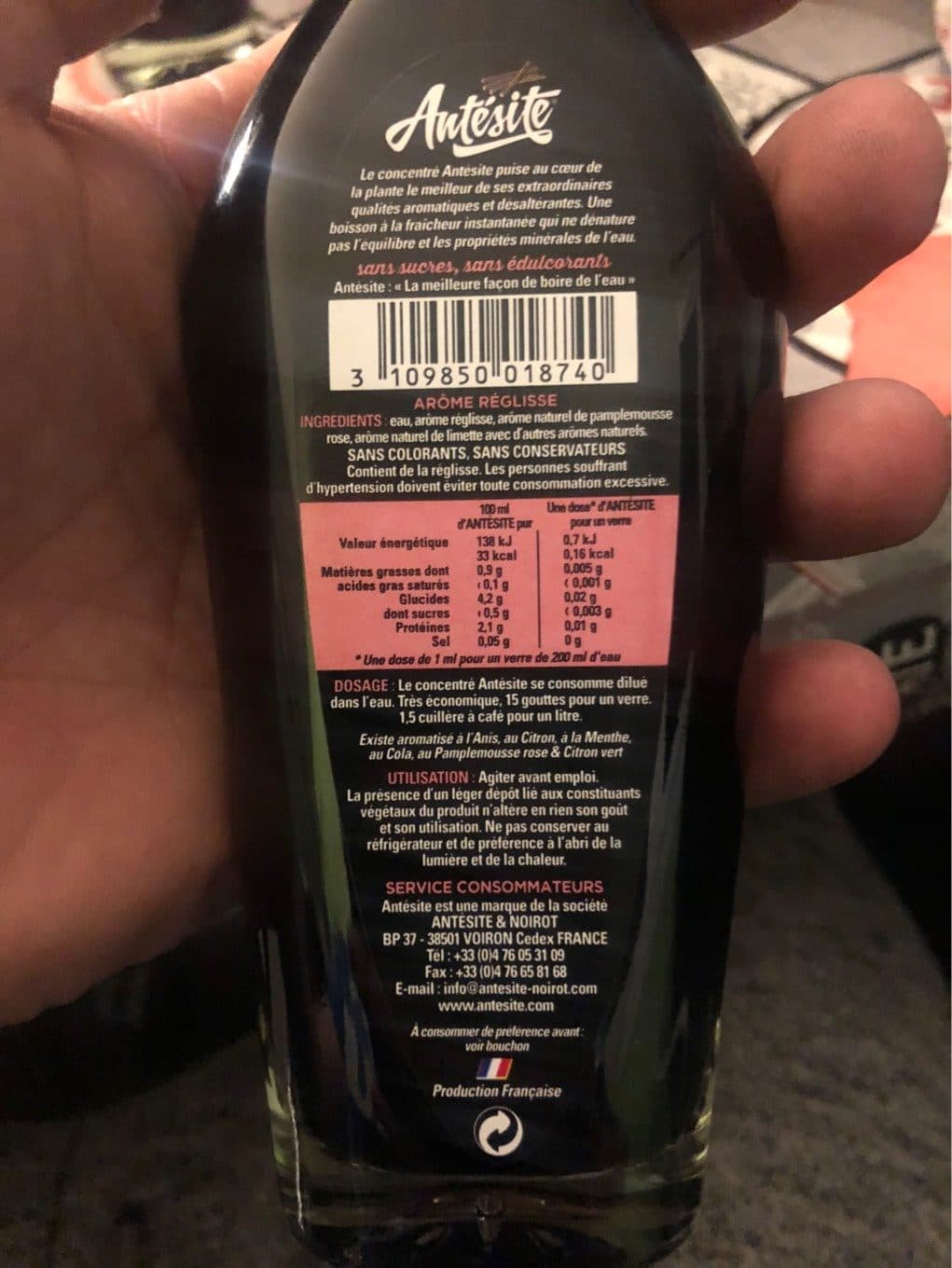 Antésite Ultra-Concentré Réglisse Pamplemousse Citron Vert packshot