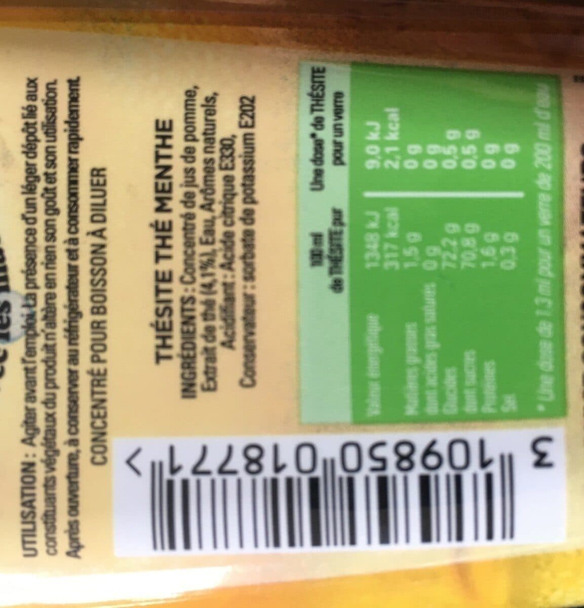Antésite Concentré Thé Menthe packshot