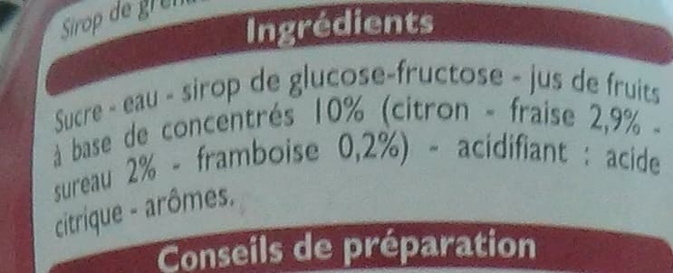 Leader Price Sirop de grenadine packshot