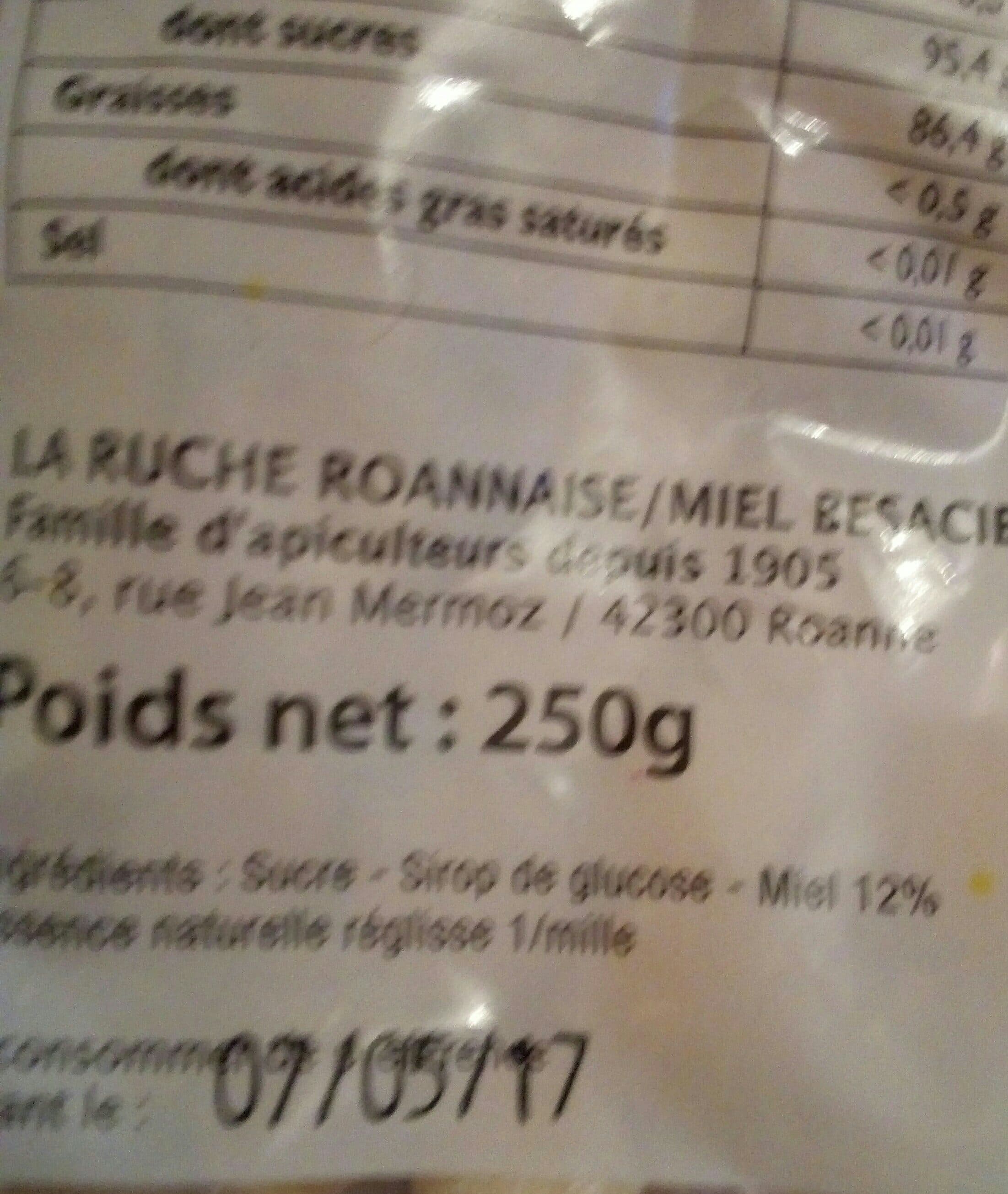 Miel Besacier Pastilles Miel & Réglisses packshot