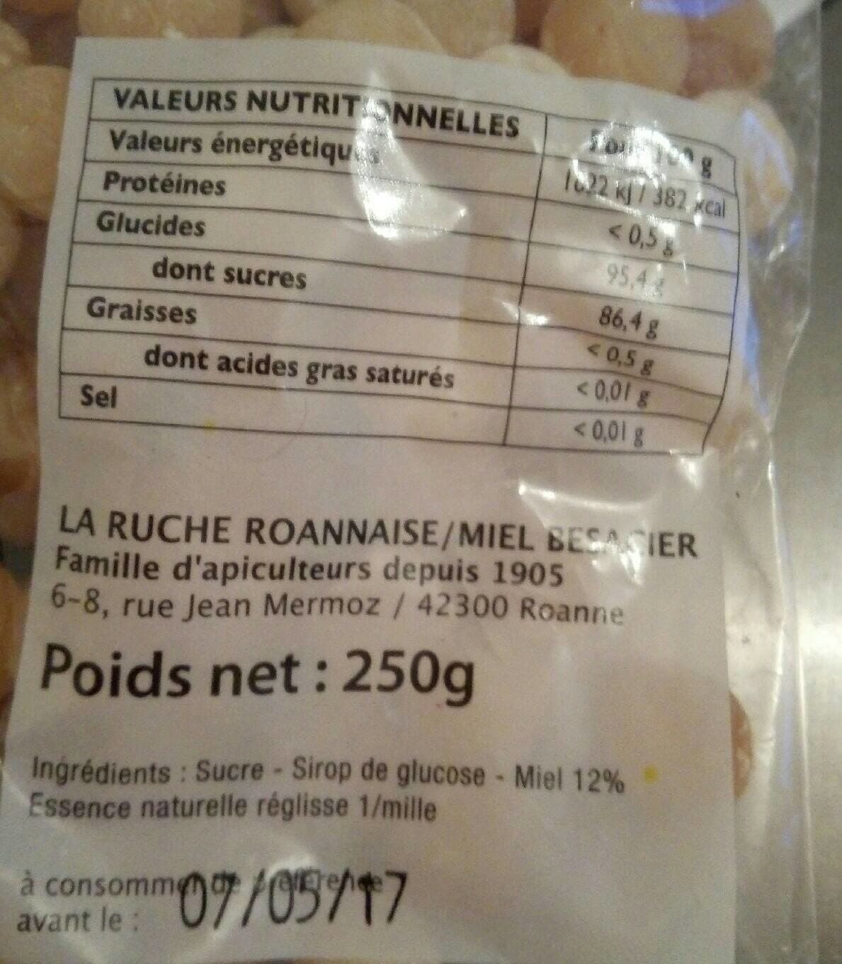 Miel Besacier Pastilles Miel & Réglisses packshot