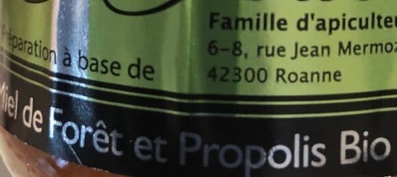 Miel Besacier Miel de Forêt et Propolis bio packshot
