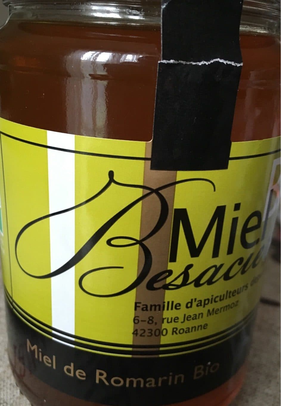Besacier Miel Bio de Romarin packshot