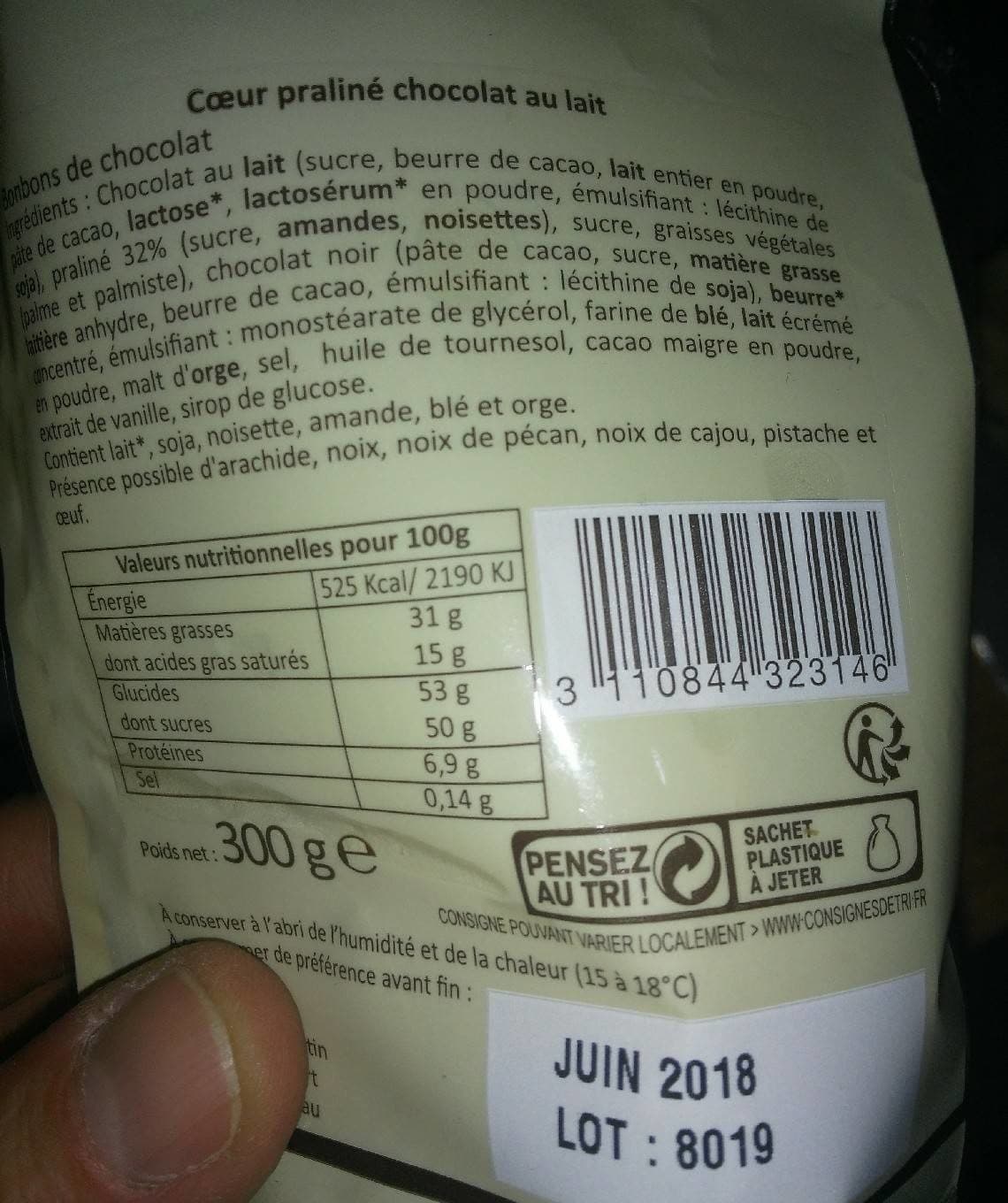 Pierre Patin Chocolatier Coeur praliné chocolat au lait packshot