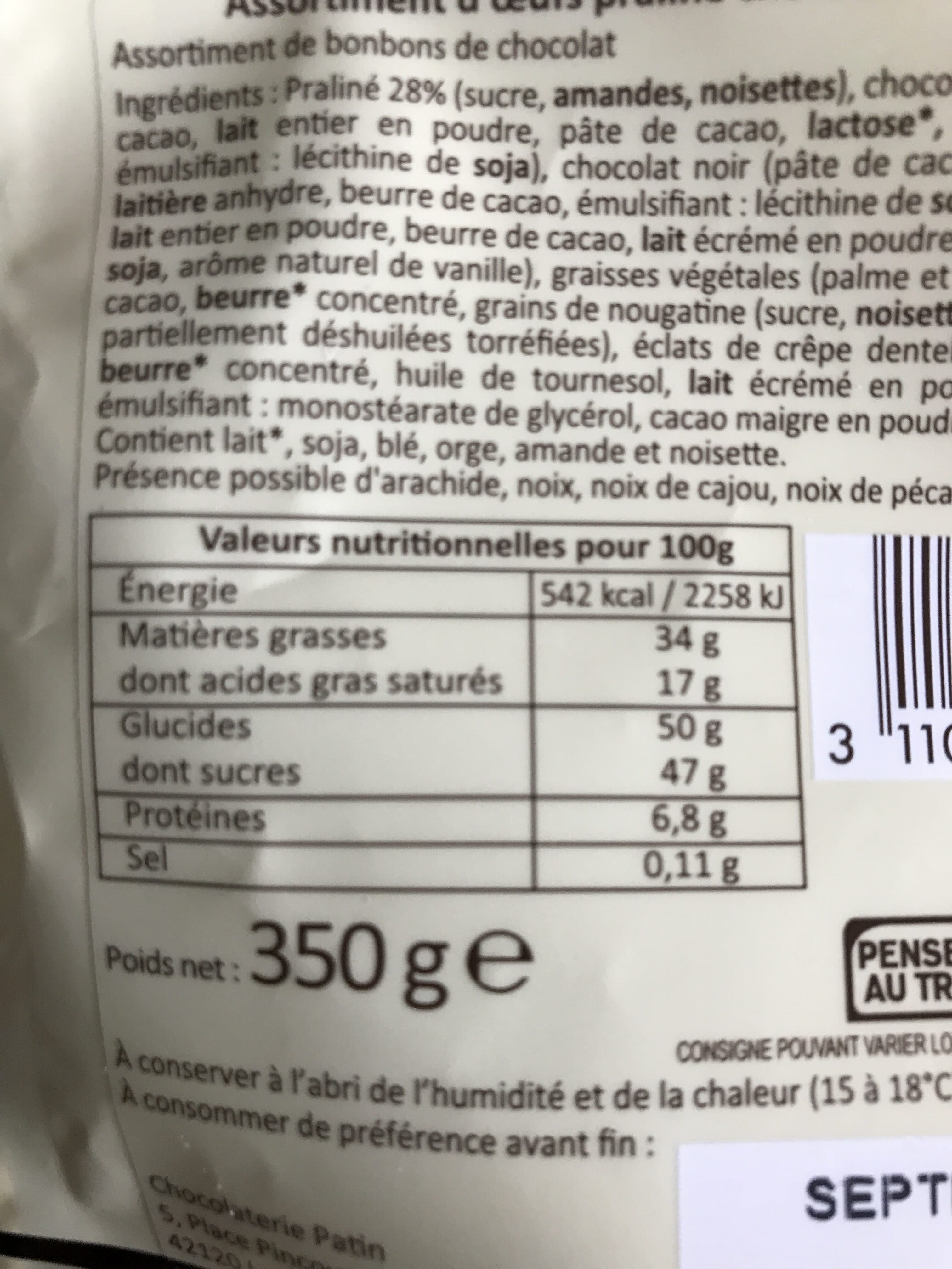 Open Food Facts Assortiment Chocolats packshot