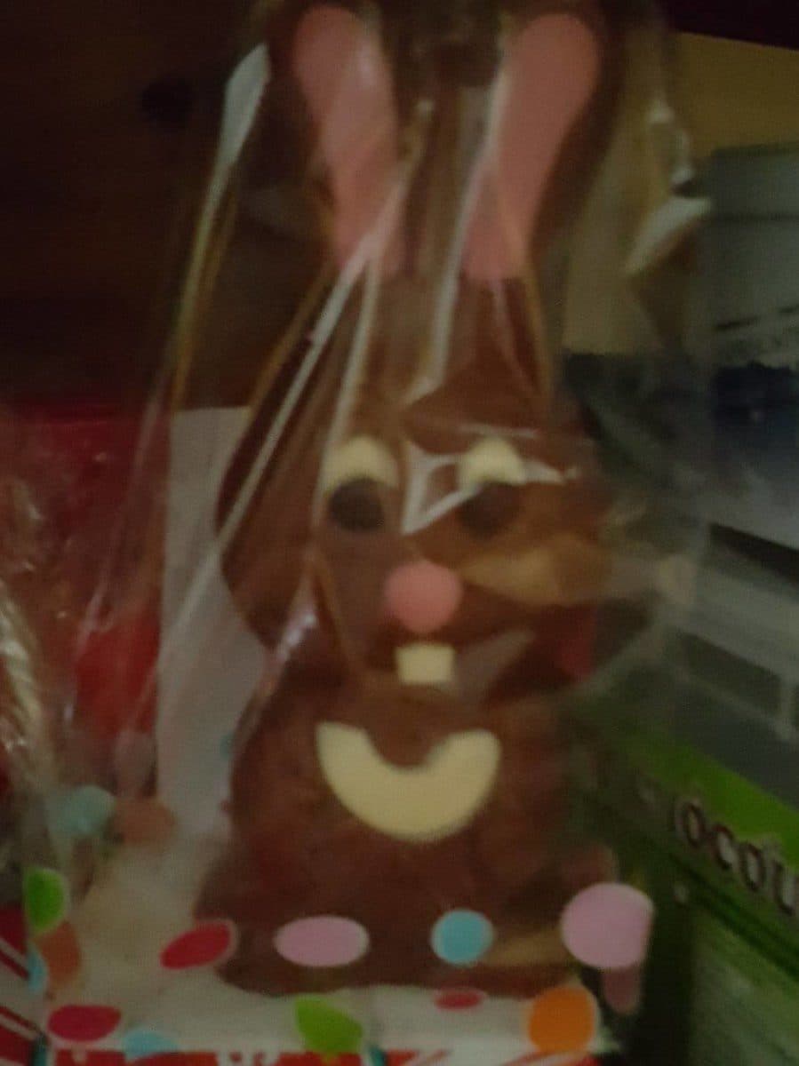 Open Food Facts Lapin de pâques chocolat au lait décoré packshot