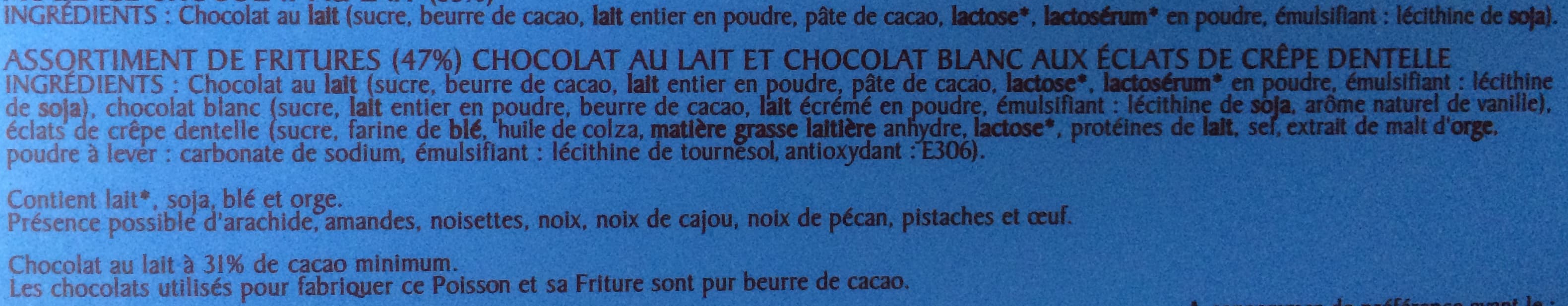 Révillon Chocolatier Le Poisson Lait et sa Friture Croquante Lait et Blanc packshot