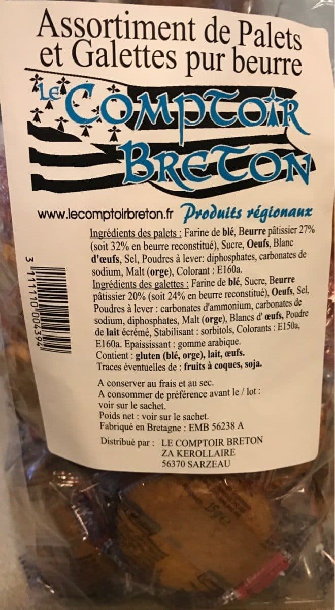 Open Food Facts Assortiment de palets et galettes pur beurre packshot