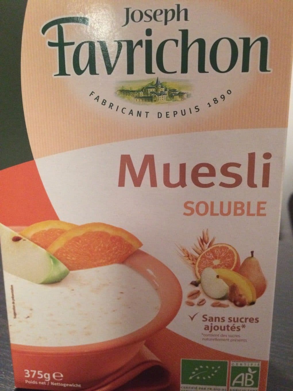 Joseph Favrichon 375G Muesli Soluble packshot