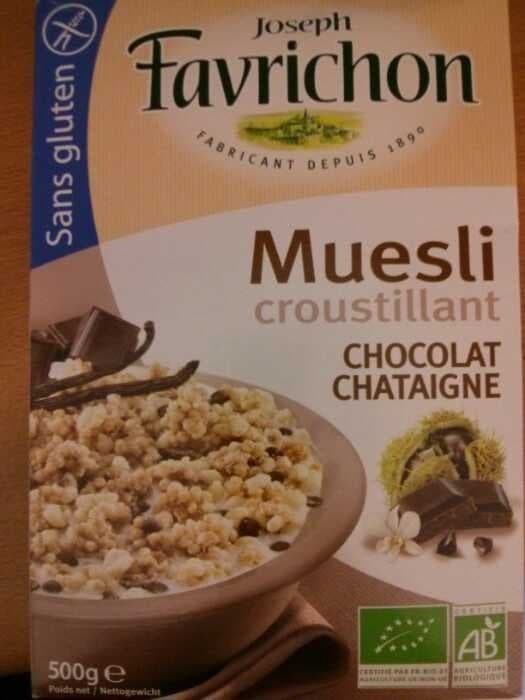 Joseph Favrichon Muesli croustillant Chocolat Châtaigne packshot
