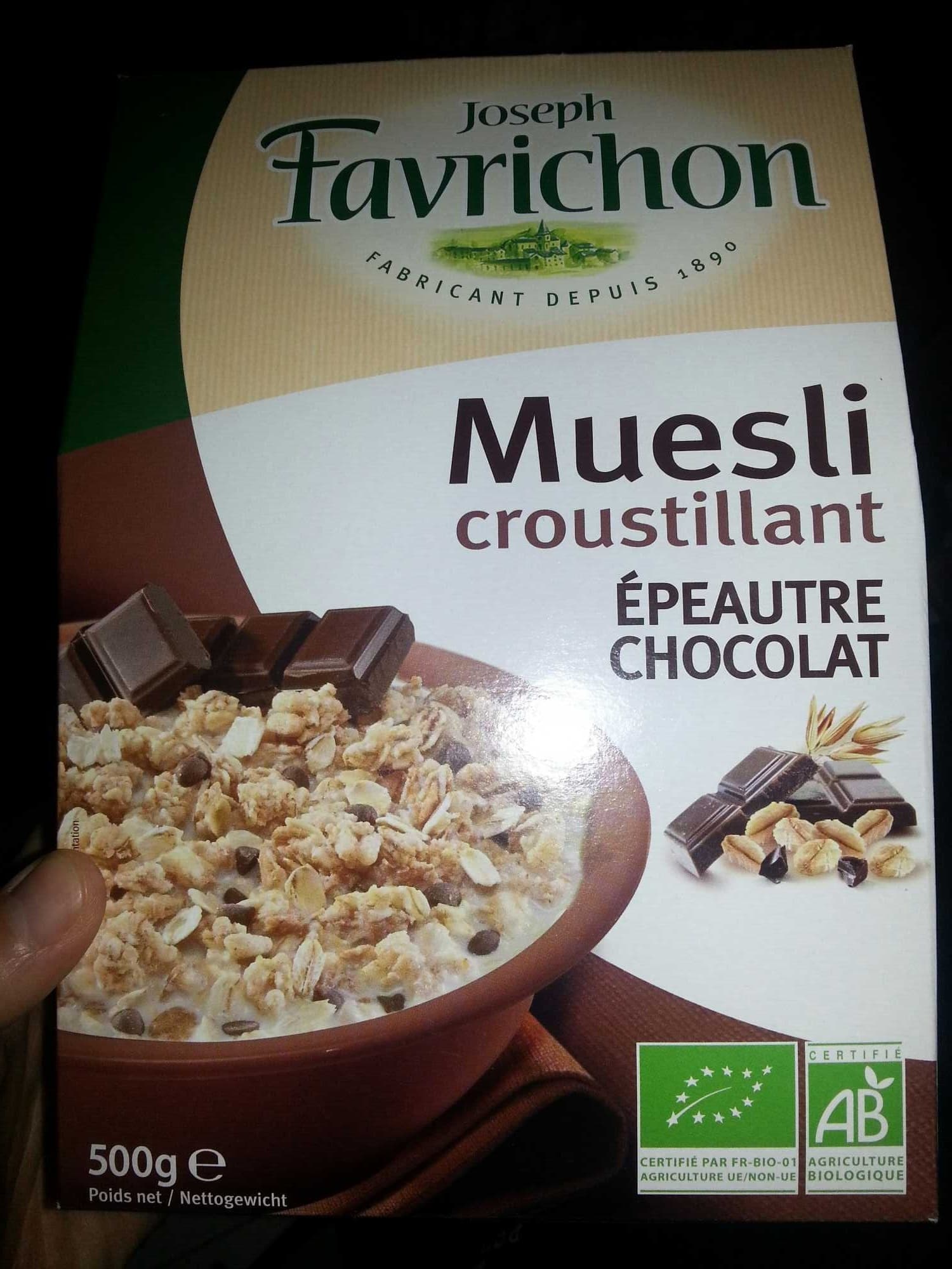 Joseph Favrichon Muesli croustillant Epeautre Chocolat packshot