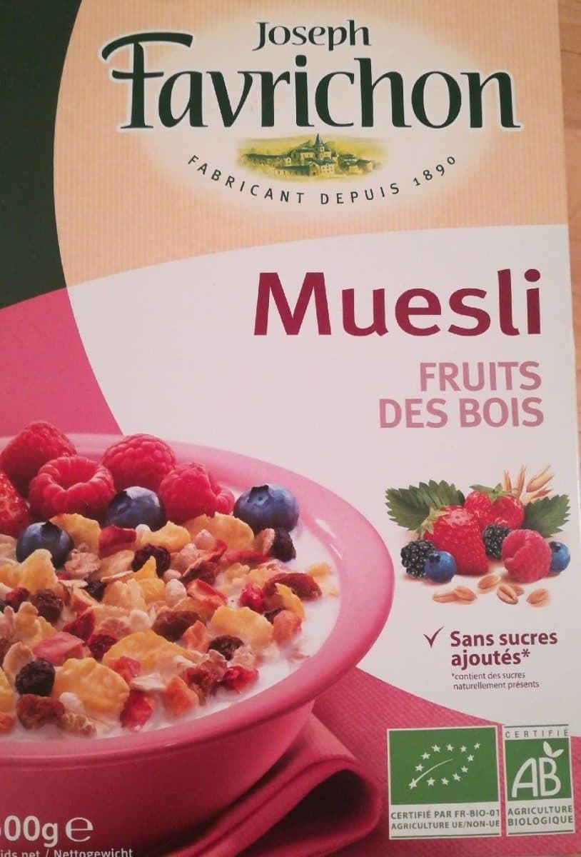 Joseph favrichon Muesli Fruits Des Bois packshot