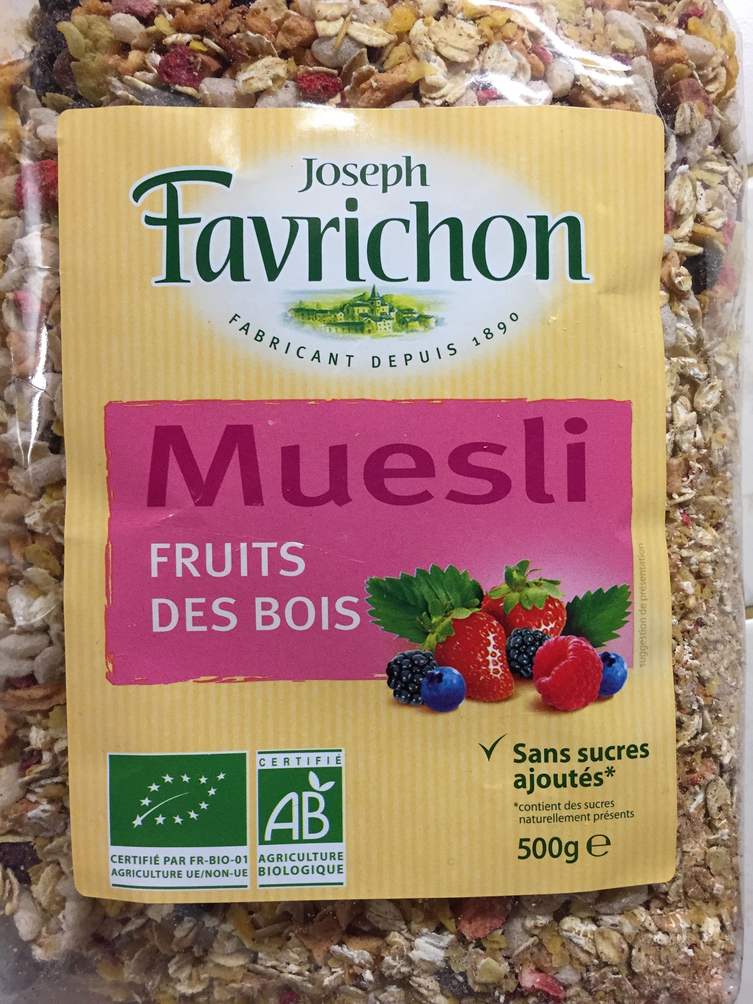 Joseph Favrichon Muesli Fruits des Bois packshot