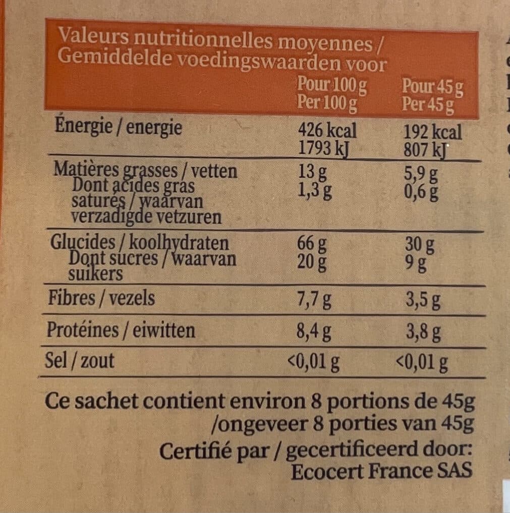 J FAVRICHON Muesli croustillant pomme et cannelle packshot