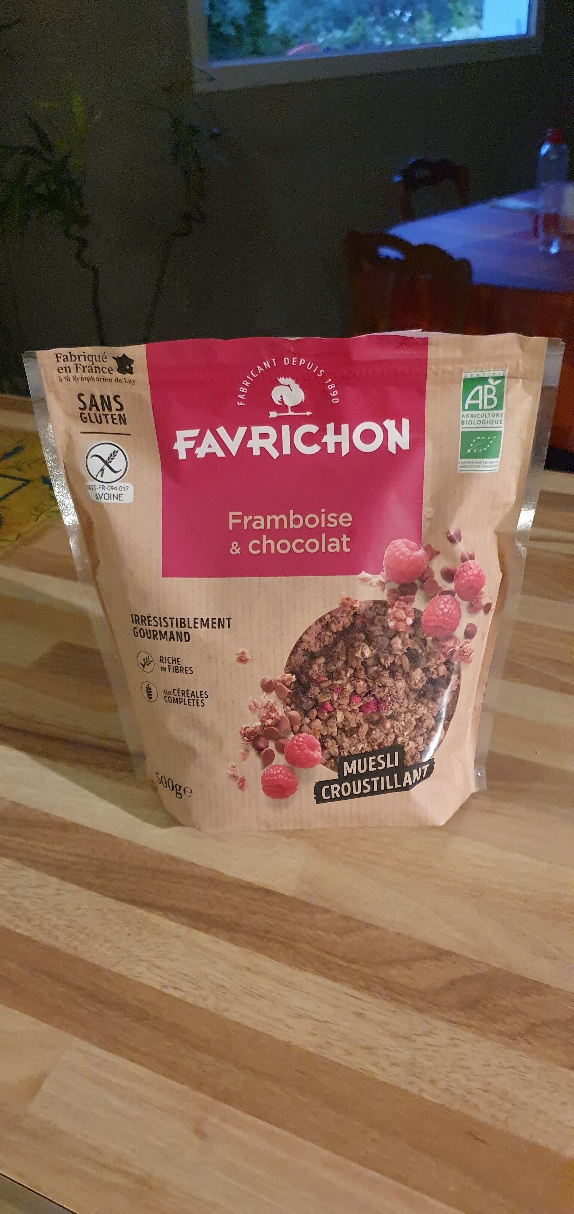 favrichon muesli croustillant Framboise & chocolat packshot