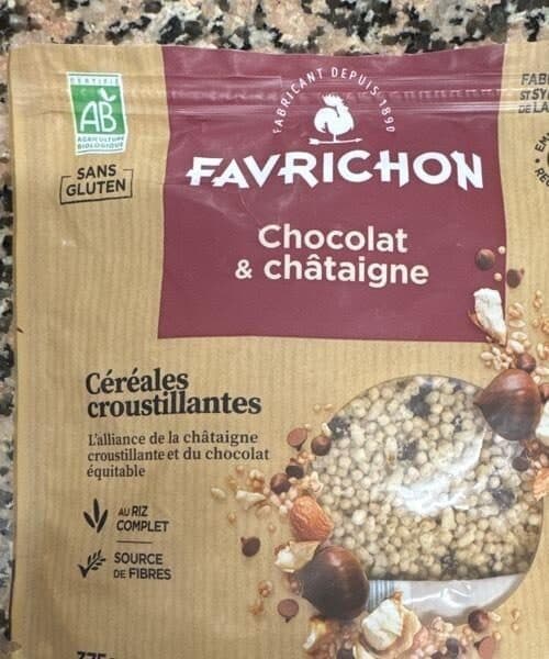 J FAVRICHON Céréales croustillantes Chocolat & châtaigne packshot