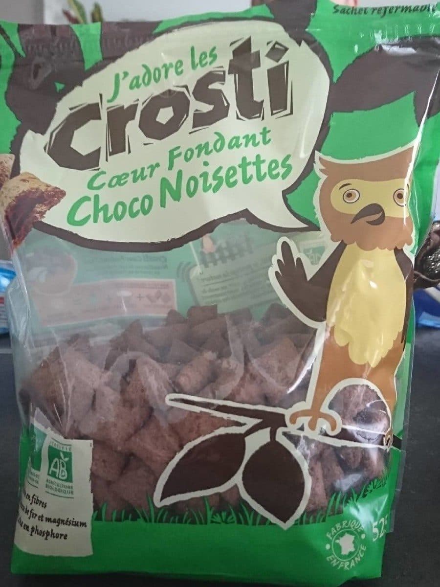 Open Food Facts Crostie cœur fondant choco noisettes packshot