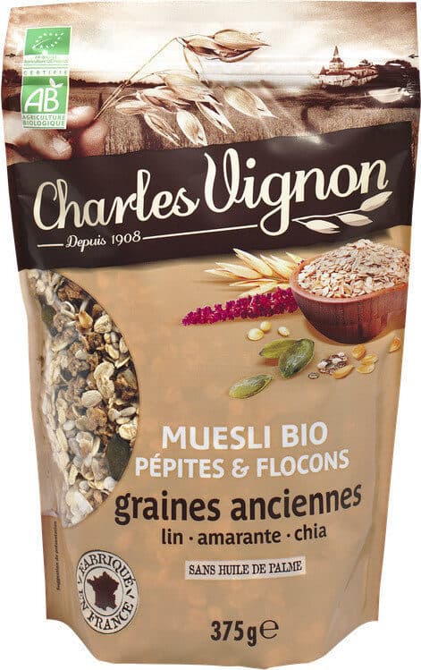 Charles Vignon Muesli Bio Graines anciennes packshot