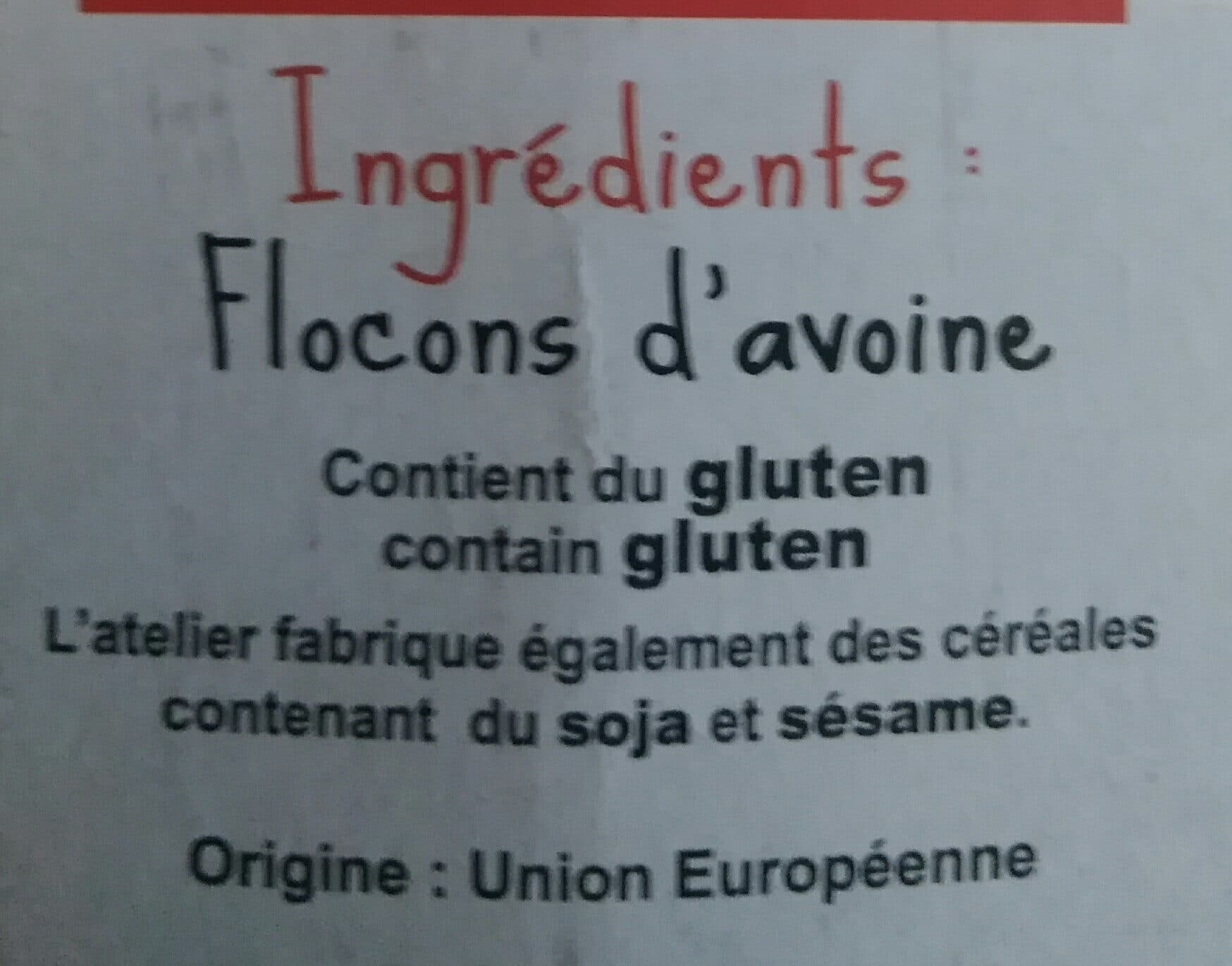 Sabarot Flocons d'avoine packshot