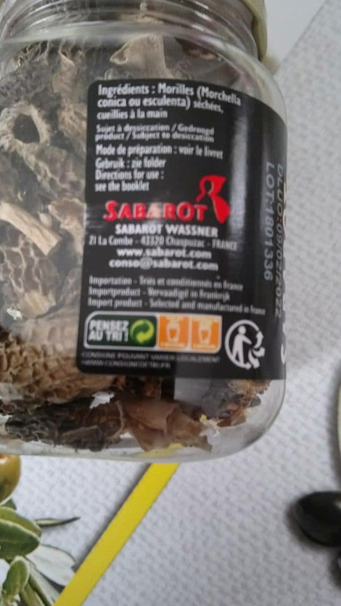 Sabarot Pot 30G Morille Seche Sabarot packshot