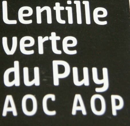 Sabarot Lentilles vertes du Puy packshot