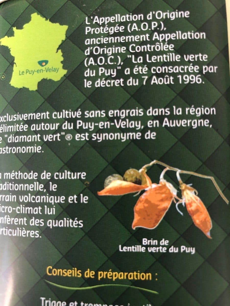 Sabarot Lentille verte du Puy packshot
