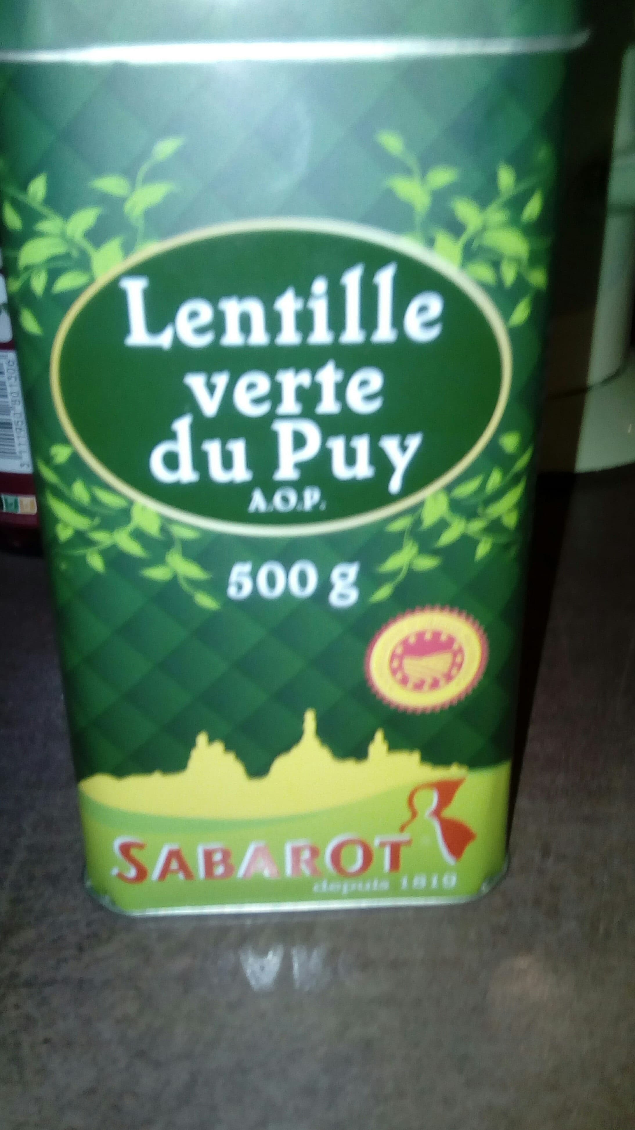 Sabarot Lentille verte du Puy packshot