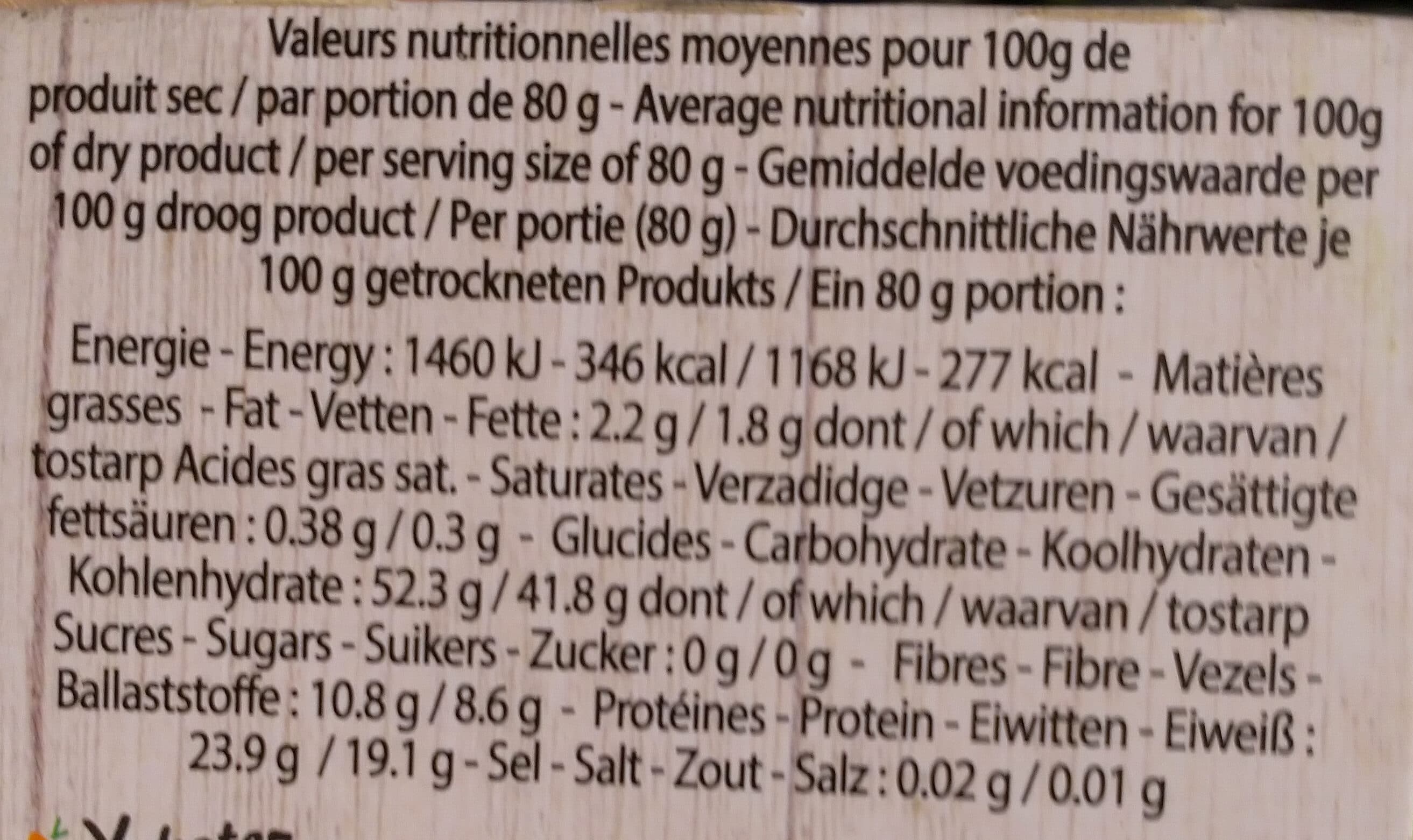 Sabarot Lentilles vertes packshot