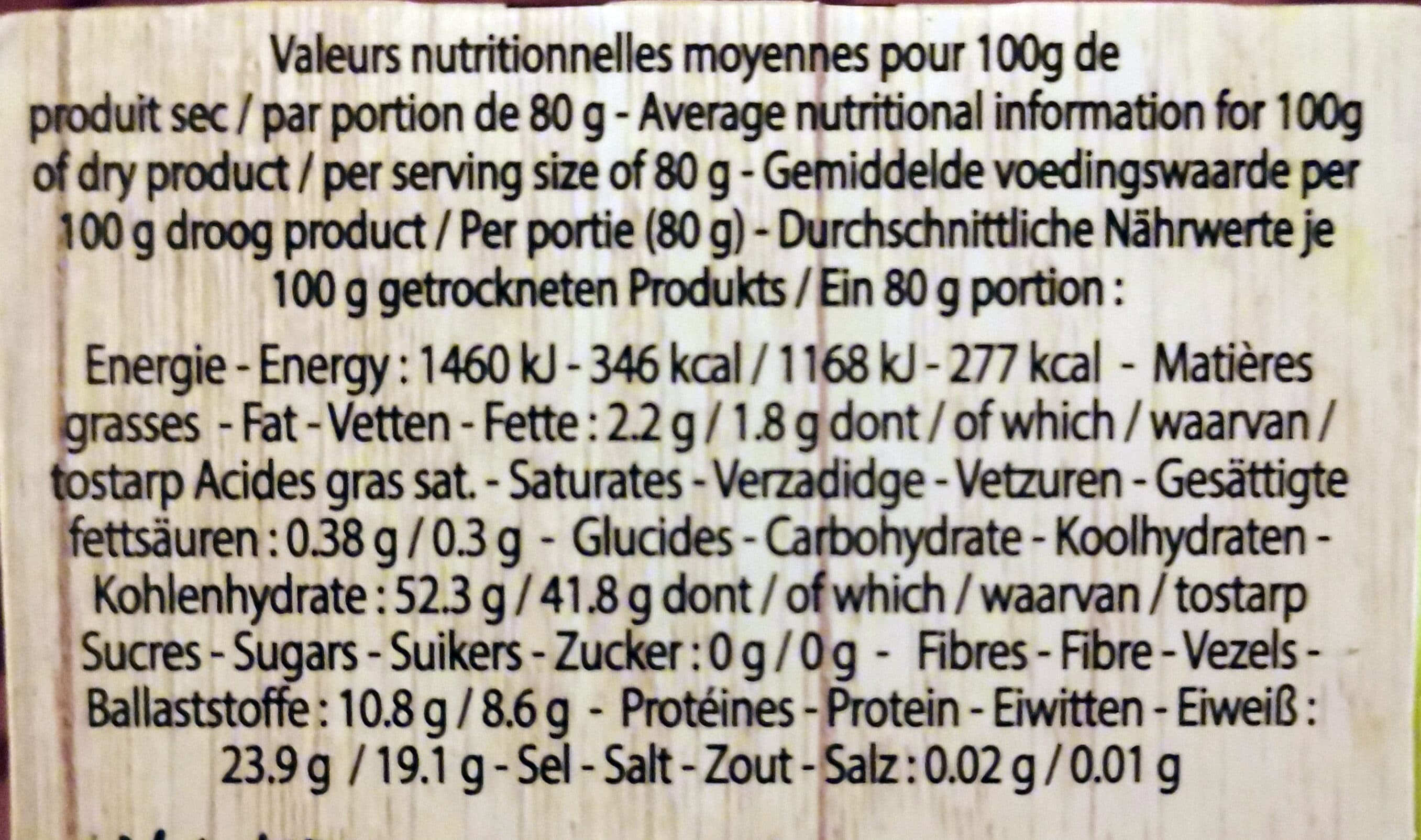 Sabarot Lentilles Vertes packshot