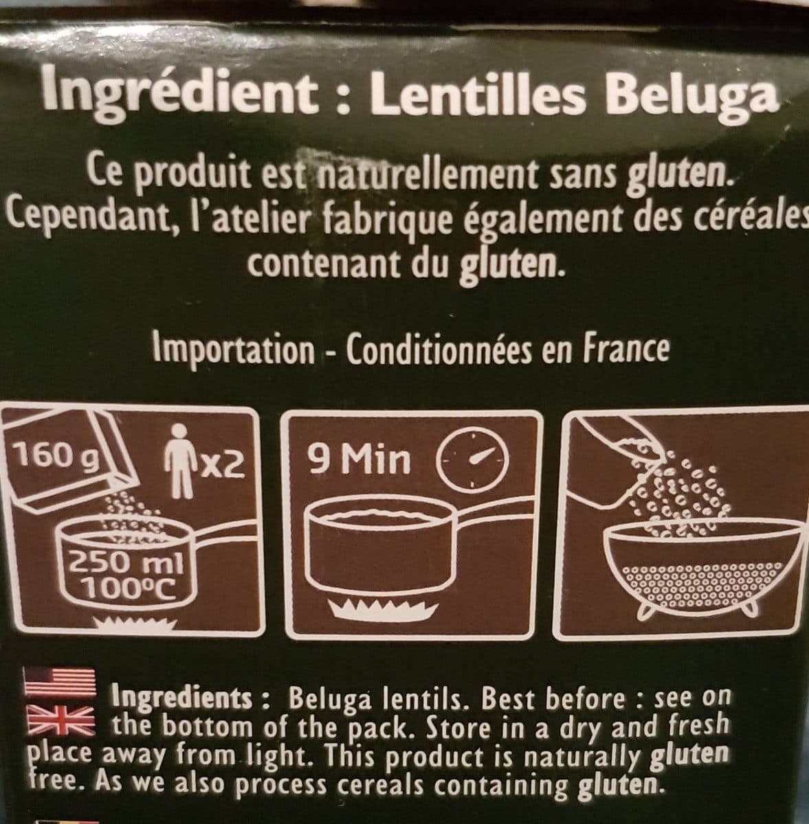 Sabarot Lentilles beluga packshot