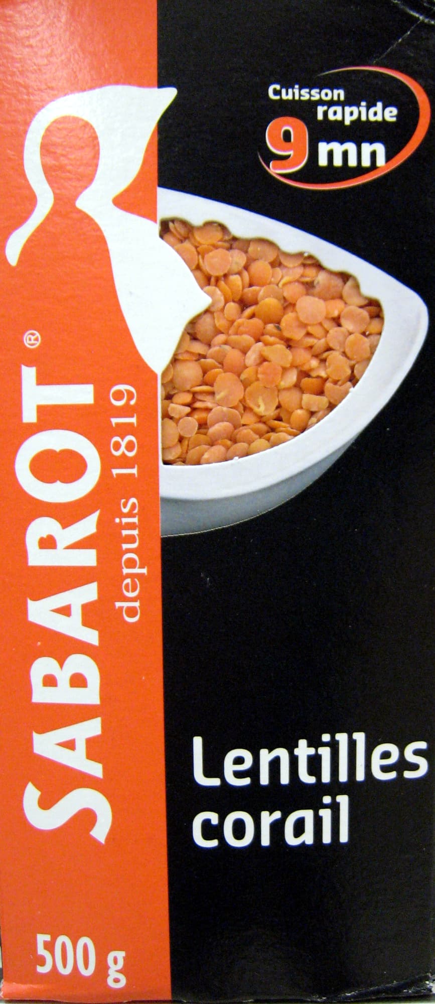 Sabarot Sabarot Lentille Corail Chaperon Rouge 500 Gr packshot