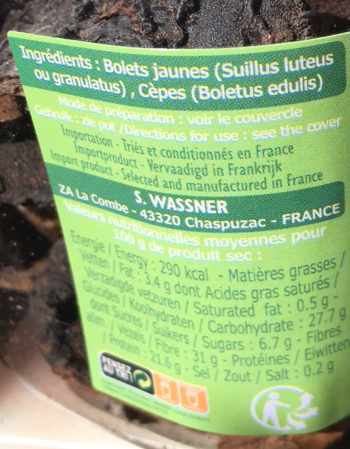 Open Food Facts Champignon Bolets et cépes packshot
