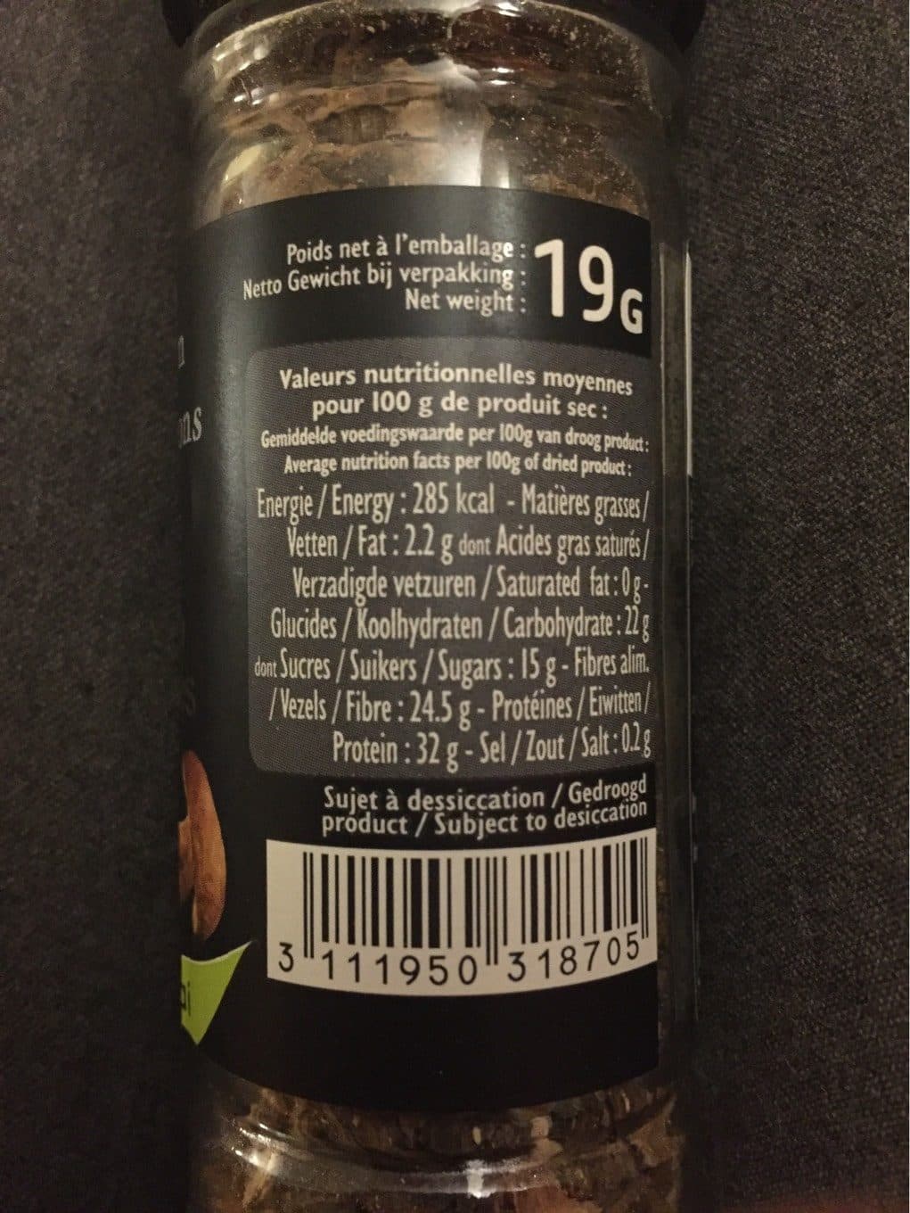 Sabarot Moulin à Champignons Cèpes Premium Séchés. packshot