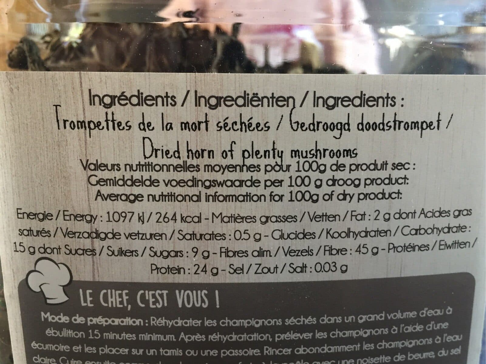 Sabarot Trompettes De La Mort Séchées 250g. packshot